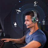 Soulbytes S19 RGB Wired Gaming Headset – 50mm Drivers, Protein Leather & LED Lighting