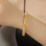 Titanium Steel Spring Shape Bracelet – Gold & Silver Plated Minimalist Cuff