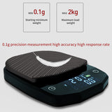 New Italian Coffee Electronic Scale Multi Functional Hand Flush Household Weighing Electronic Scale Timing Kitchen Food Coffee Scale