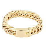 18K Gold Plated Double Buckle Bracelet – Electroplated Alloy Unisex Fashion Jewellery