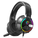 Soulbytes S19 RGB Wired Gaming Headset – 50mm Drivers, Protein Leather & LED Lighting