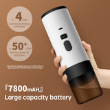 Portable Wireless 3-in-1 Espresso Maker – 7800mAh, 20 Bar, Ground & Capsule Coffee for Car, Home & Camping
