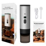 Portable Wireless 3-in-1 Espresso Maker – 7800mAh, 20 Bar, Ground & Capsule Coffee for Car, Home & Camping