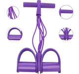 6-Tube Resistance Band Foot Pedal Stretcher – Sit-Up & Yoga Fitness Rope
