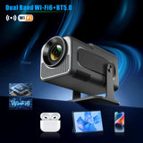 HY320 HD Short Focus Home Cinema Projector – 4K Support, 720P Wall Projection