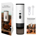 Portable Wireless 3-in-1 Espresso Maker – 7800mAh, 20 Bar, Ground & Capsule Coffee for Car, Home & Camping