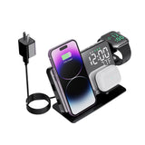 4-in-1 Wireless Charging Alarm Clock – 15W Fast Charge, LED Display & Temperature