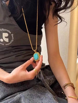 Vintage Worn-Out Sweater Chain Necklace – Light Luxury Niche Jewellery