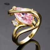 Champagne Leaf Ring